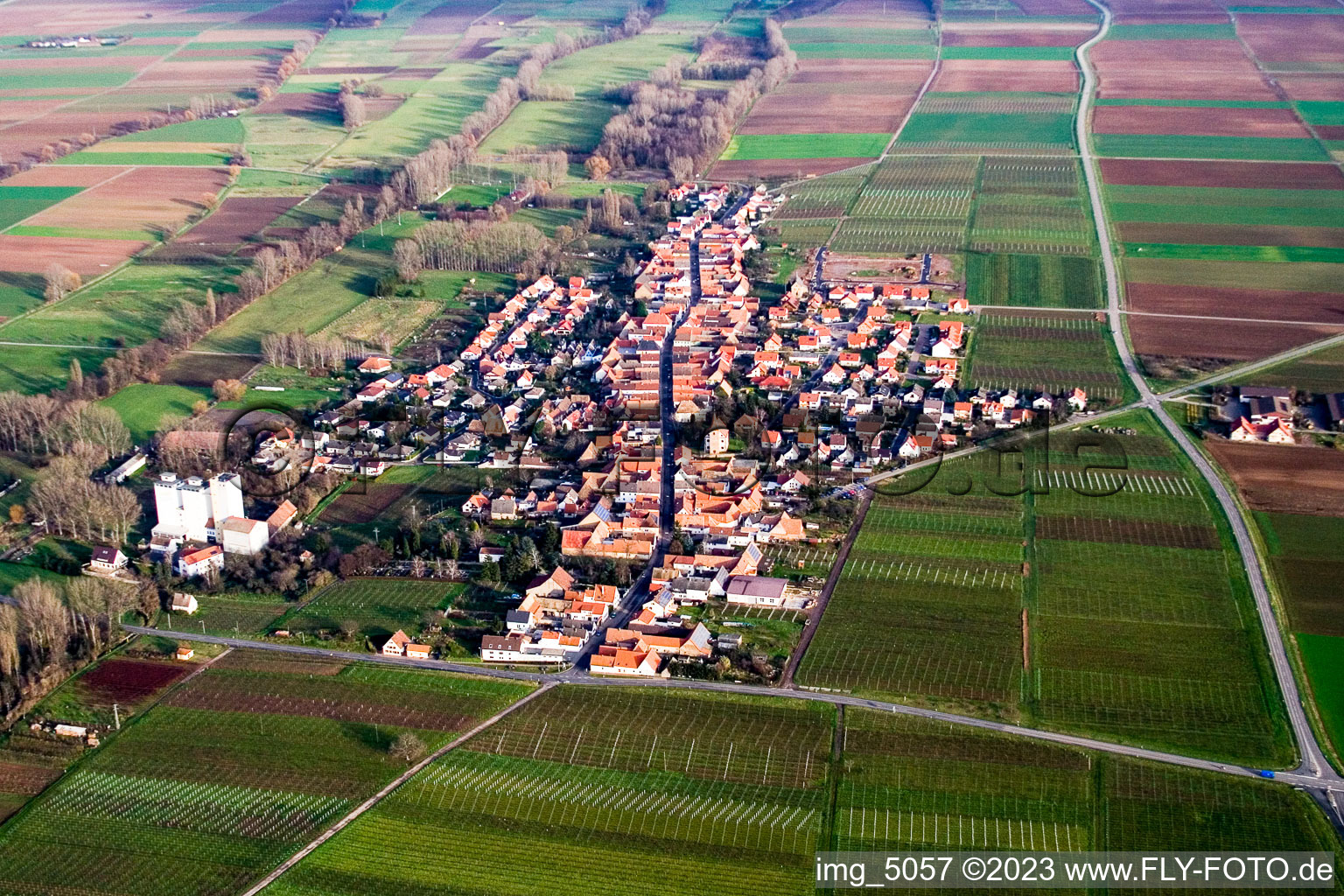 Luftbild von Freimersheim im Bundesland Rheinland-Pfalz, Deutschland