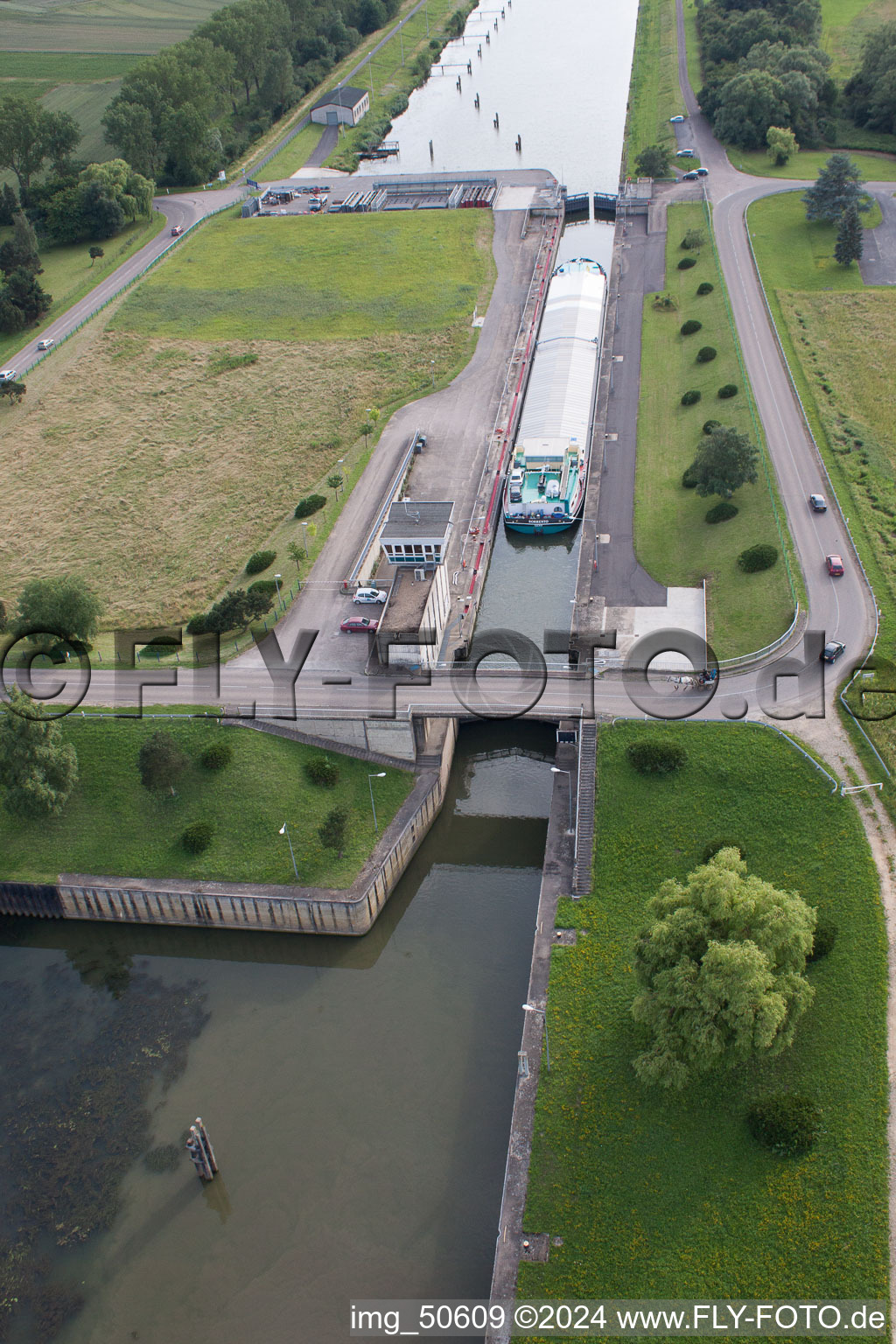 Kœnigsmacker im Bundesland Moselle, Frankreich aus der Luft