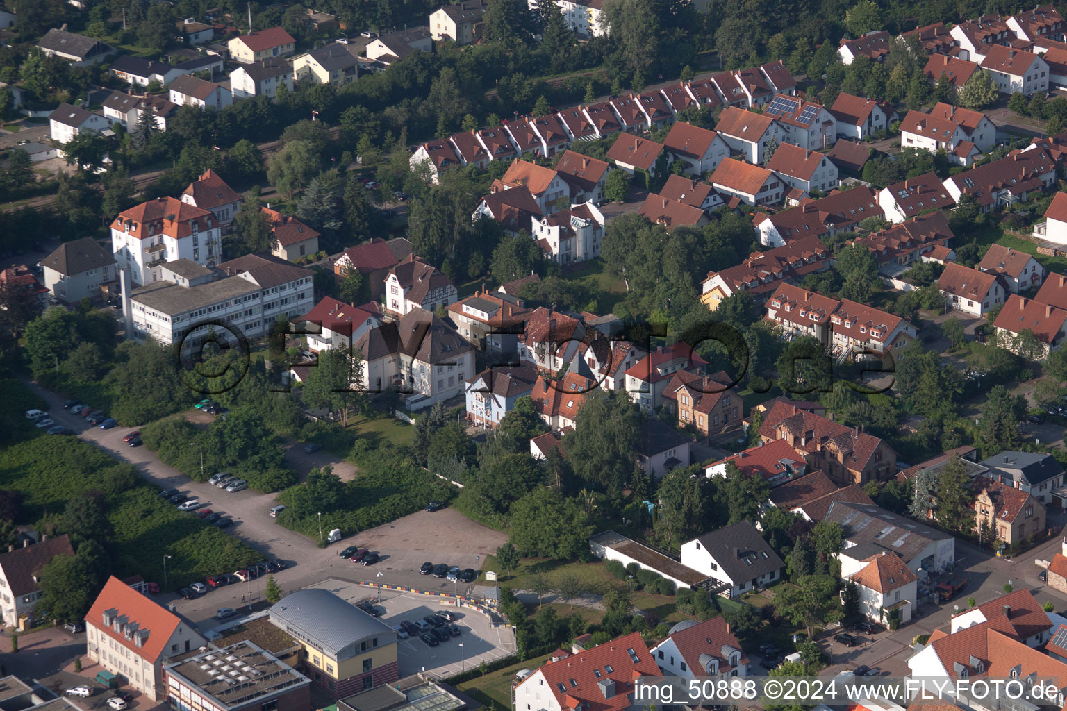 Kandel, Bismarckstr im Bundesland Rheinland-Pfalz, Deutschland von oben gesehen