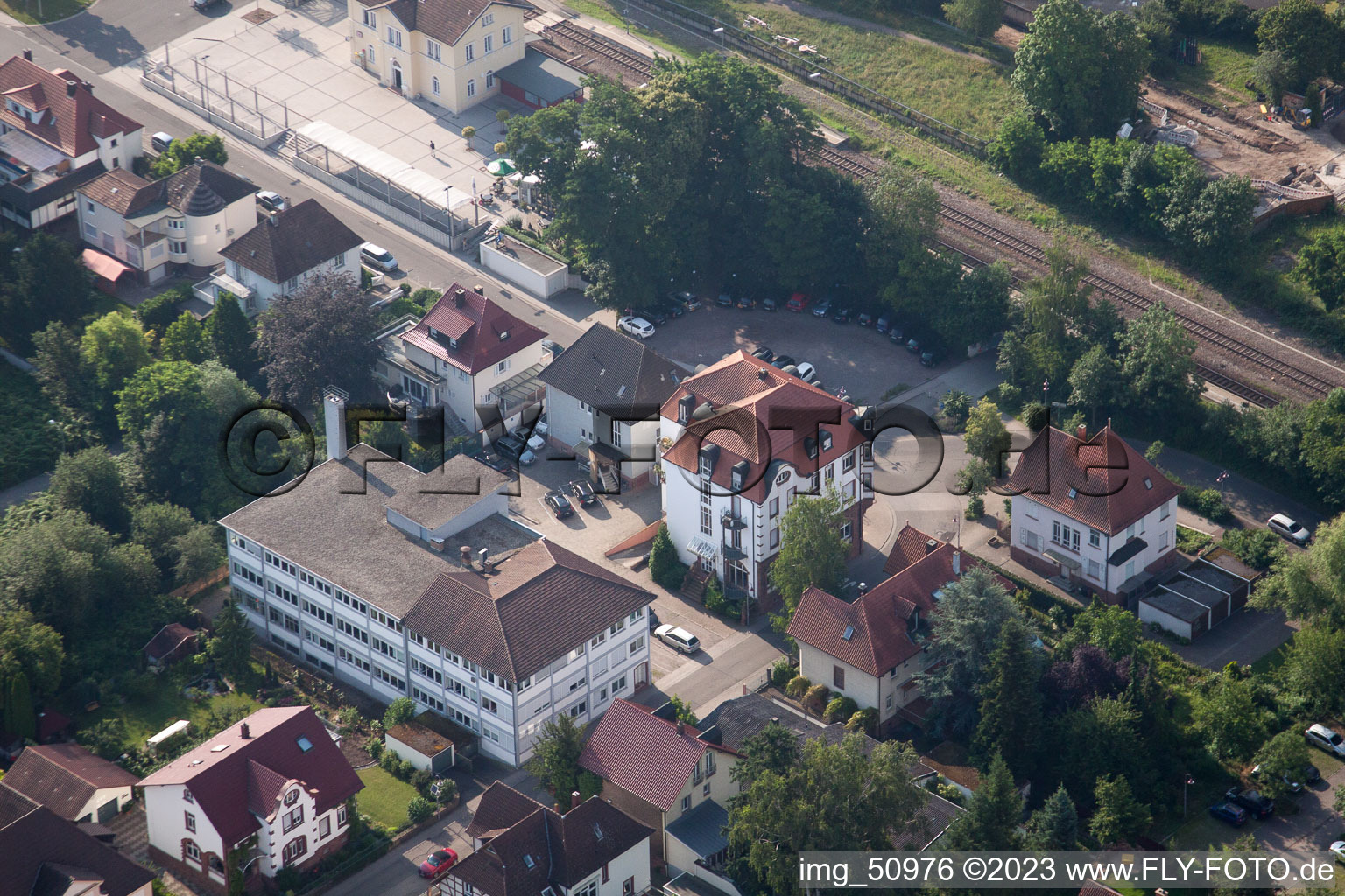 Kandel, Bismarckstr im Bundesland Rheinland-Pfalz, Deutschland aus der Vogelperspektive