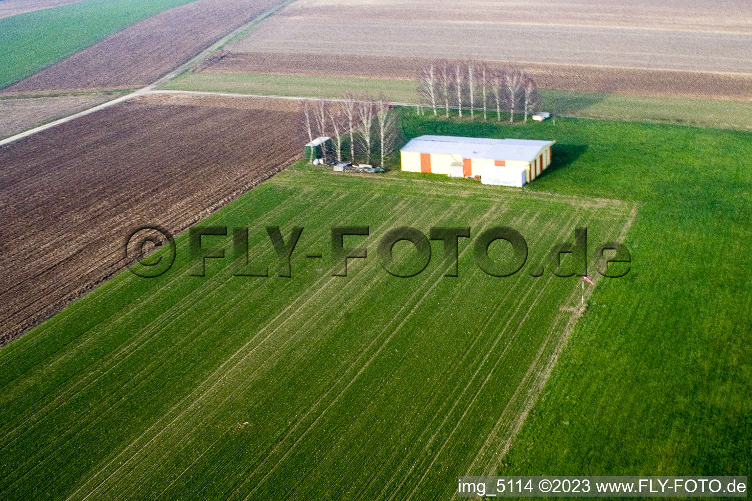 Luftbild von Seebach UL-Flugplatz im Bundesland Bas-Rhin, Frankreich