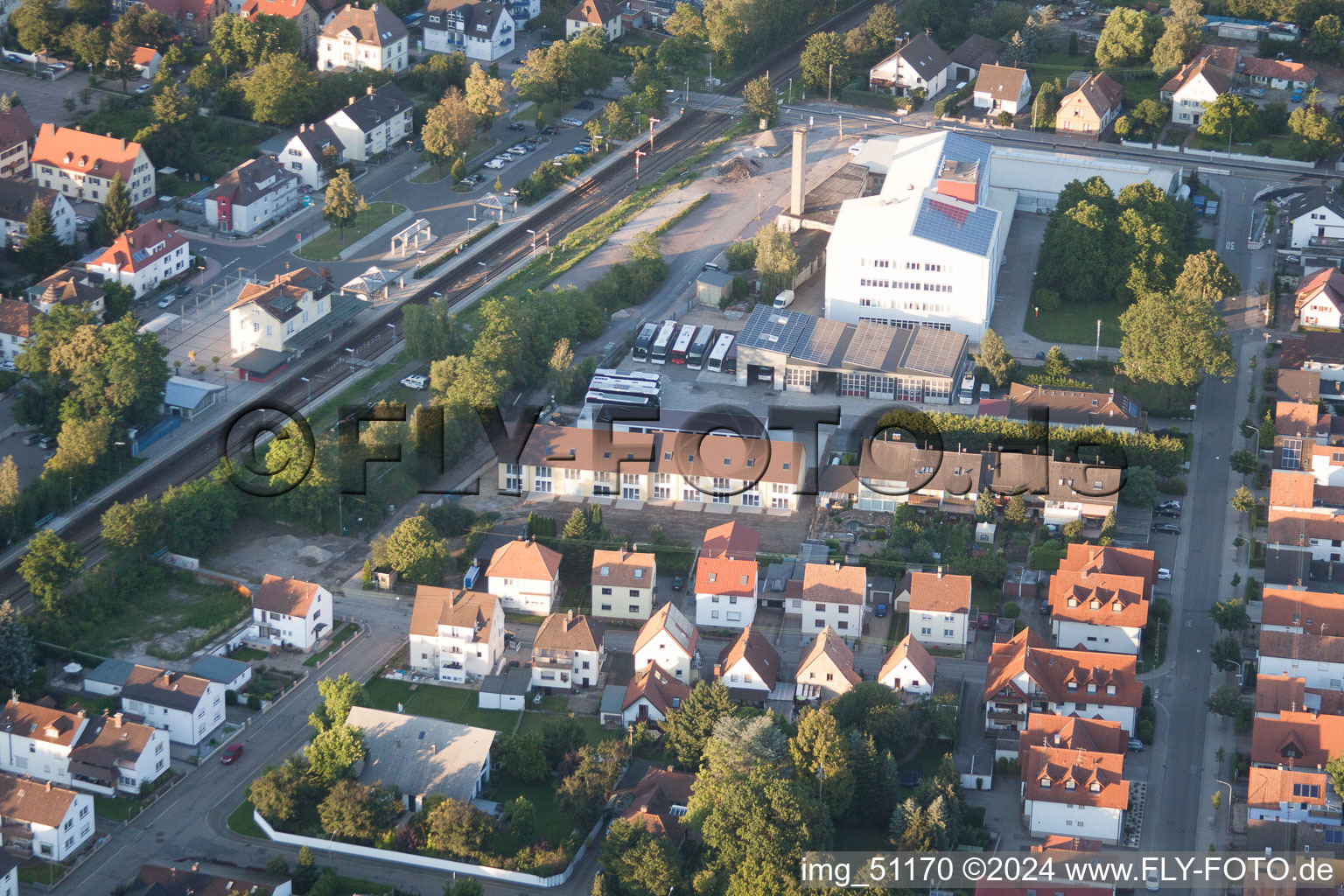 Schrägluftbild von Kandel im Bundesland Rheinland-Pfalz, Deutschland