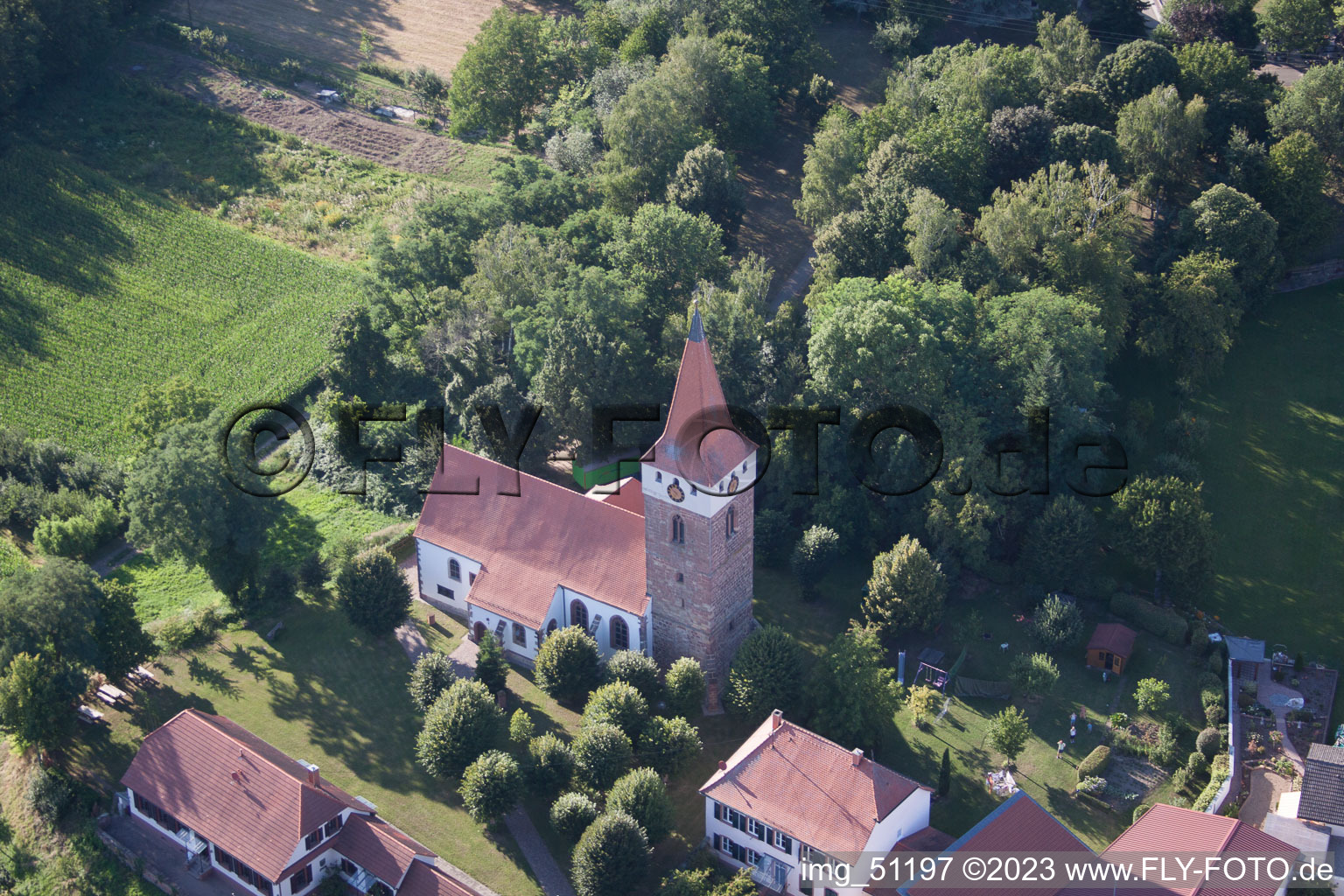 Minfeld im Bundesland Rheinland-Pfalz, Deutschland aus der Luft betrachtet