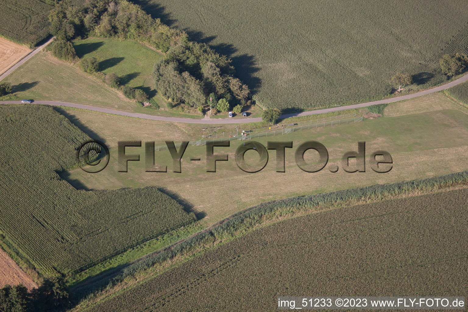 Oberotterbach, Modellflugplatz im Bundesland Rheinland-Pfalz, Deutschland von oben gesehen