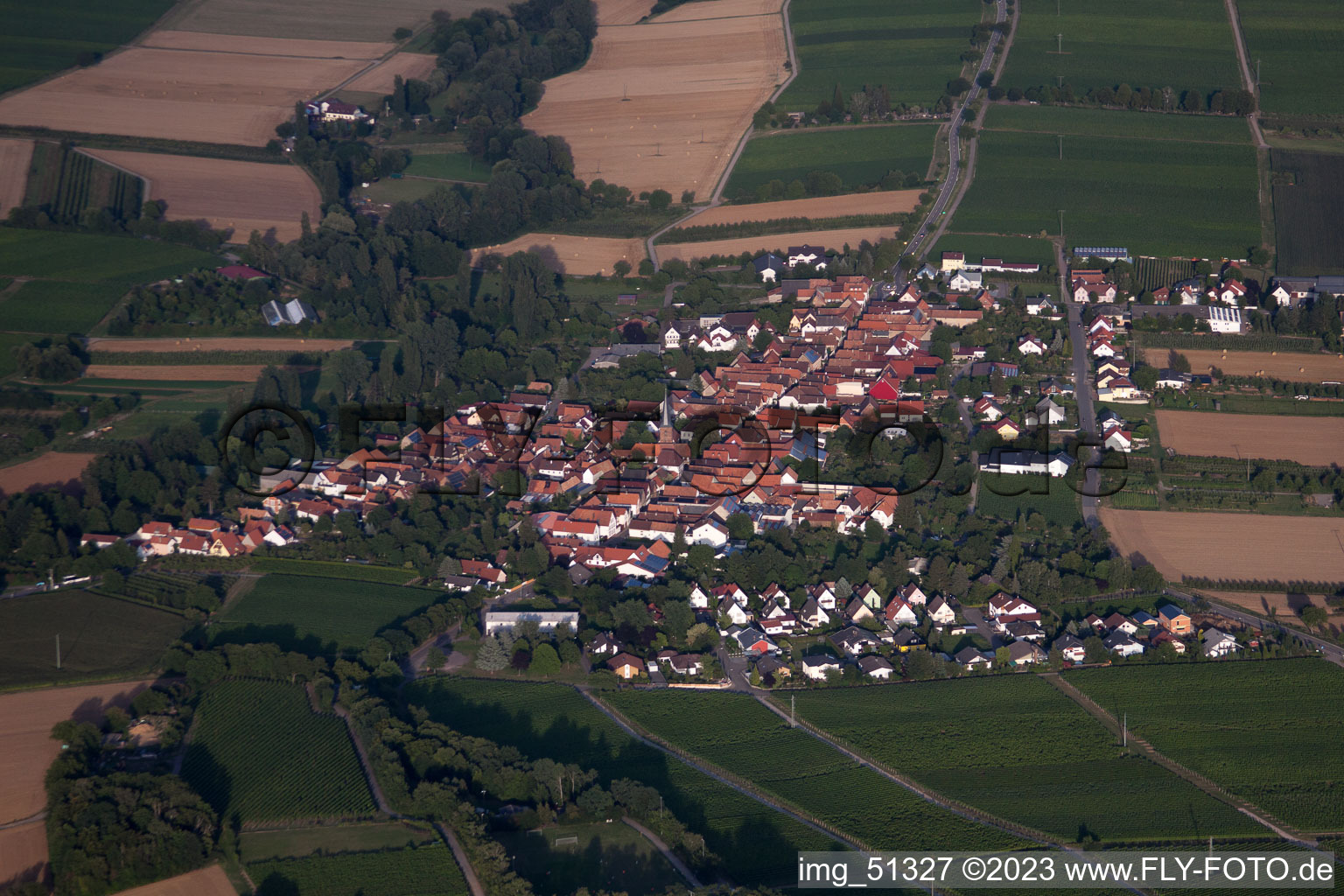 Luftaufnahme von Klingenmünster im Bundesland Rheinland-Pfalz, Deutschland