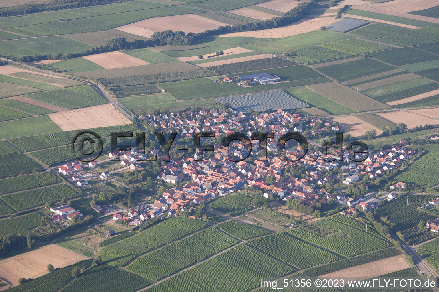 Drohnenbild von Impflingen im Bundesland Rheinland-Pfalz, Deutschland
