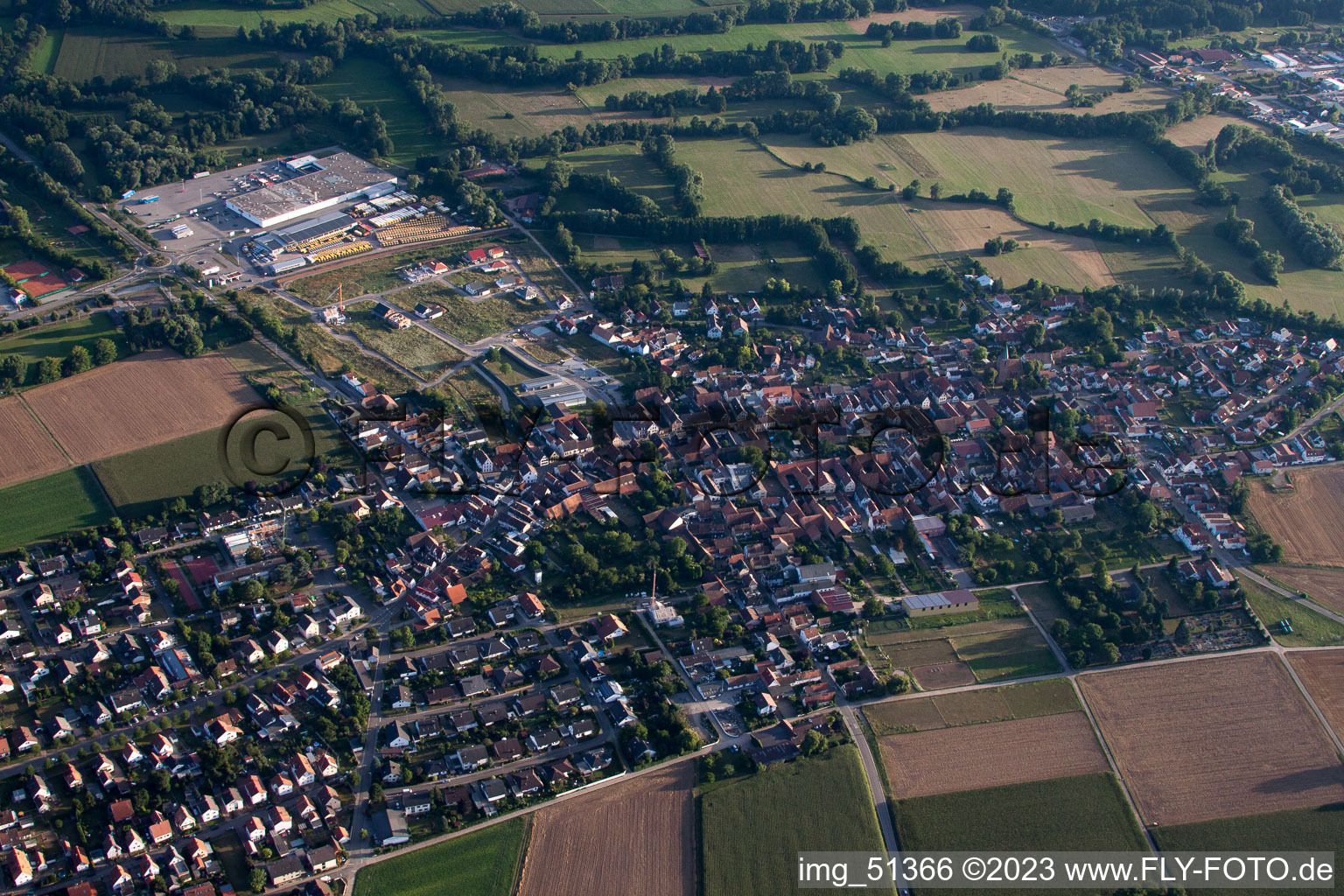 Rohrbach im Bundesland Rheinland-Pfalz, Deutschland vom Flugzeug aus