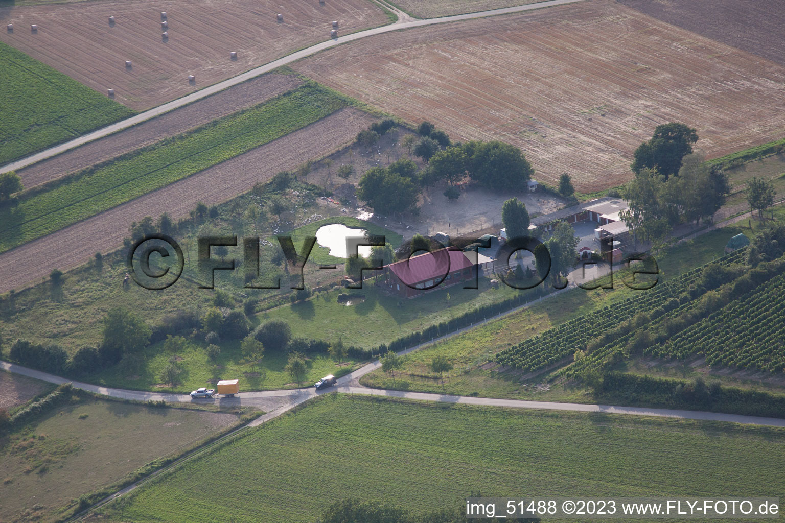 Luftbild von Herxheim, Wagner-Ranch in Herxheim bei Landau/Pfalz im Bundesland Rheinland-Pfalz, Deutschland