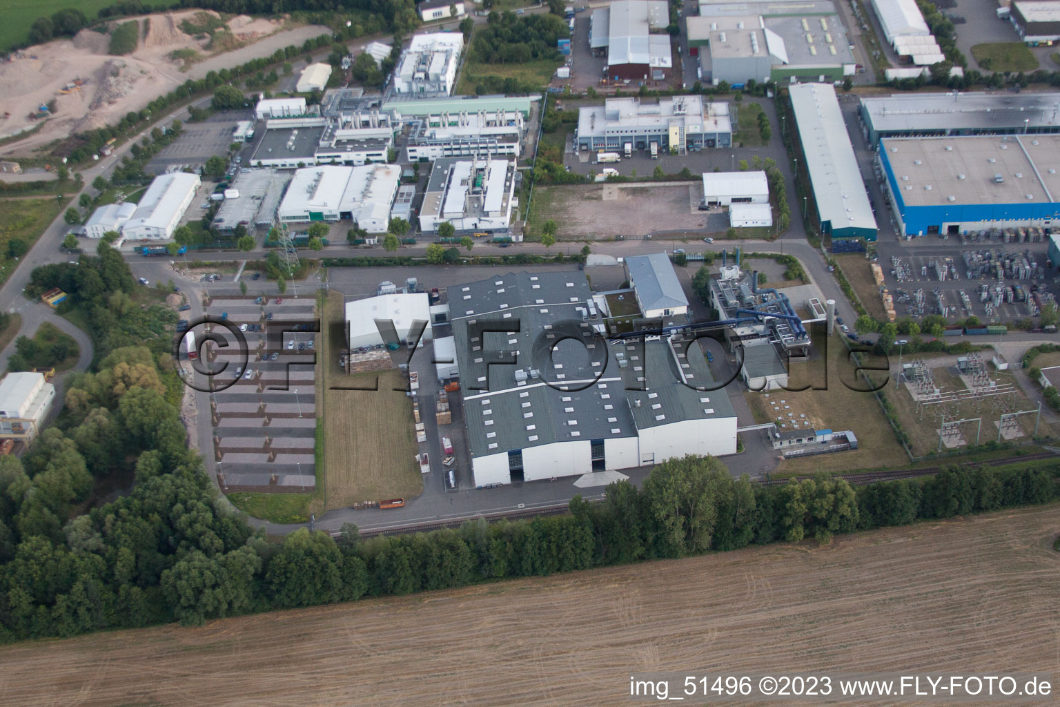 Luftbild von Industriegebiet Landau Ost Am Hölzel in Landau in der Pfalz im Bundesland Rheinland-Pfalz, Deutschland