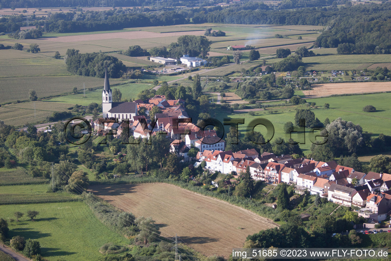 Jockgrim im Bundesland Rheinland-Pfalz, Deutschland aus der Luft betrachtet