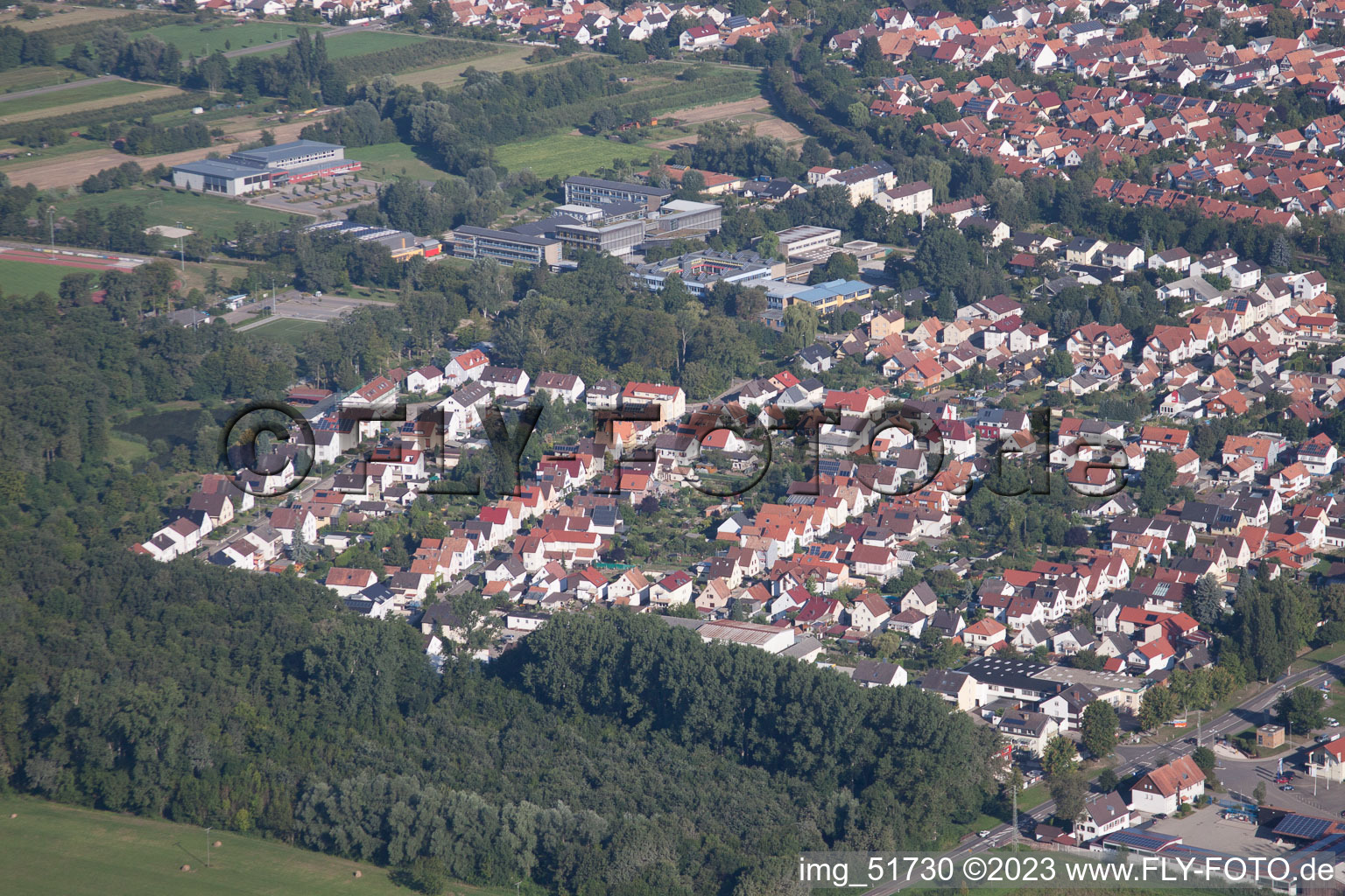 Luftaufnahme von Kandel Siedlung im Bundesland Rheinland-Pfalz, Deutschland