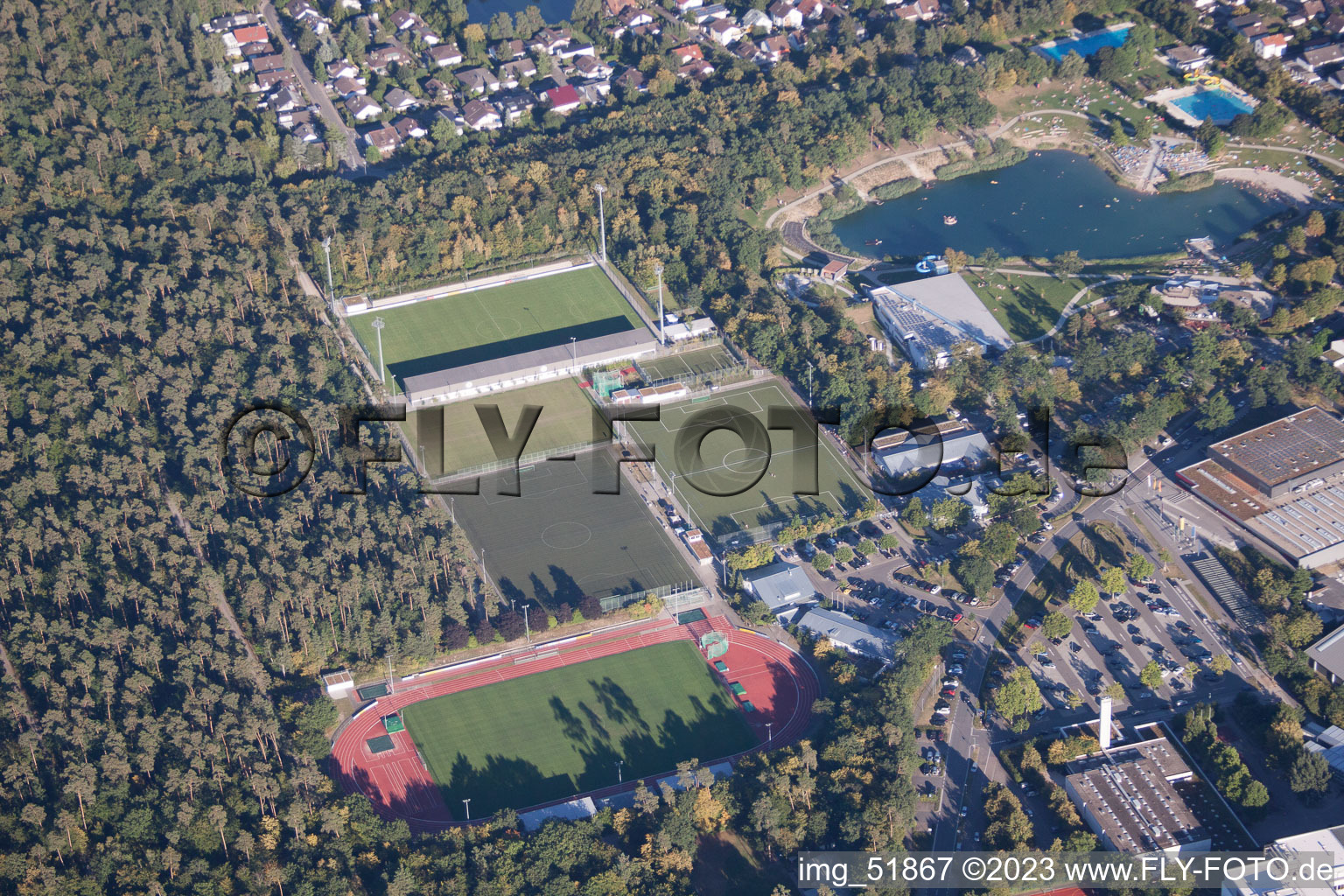 Luftbild von Walldorf, Sportplätze im Bundesland Baden-Württemberg, Deutschland