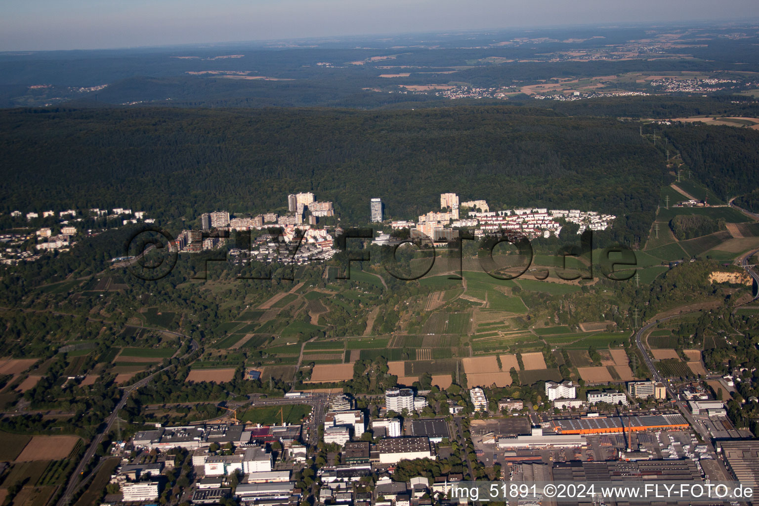 Luftaufnahme von Boxberg/Emmertsgrund in Heidelberg im Bundesland Baden-Württemberg, Deutschland