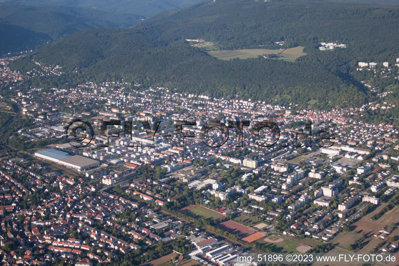 Ortsteil Rohrbach in Heidelberg im Bundesland Baden-Württemberg, Deutschland von einer Drohne aus