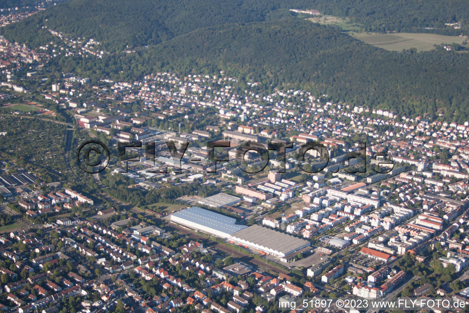 Ortsteil Rohrbach in Heidelberg im Bundesland Baden-Württemberg, Deutschland von der Drohne aus gesehen