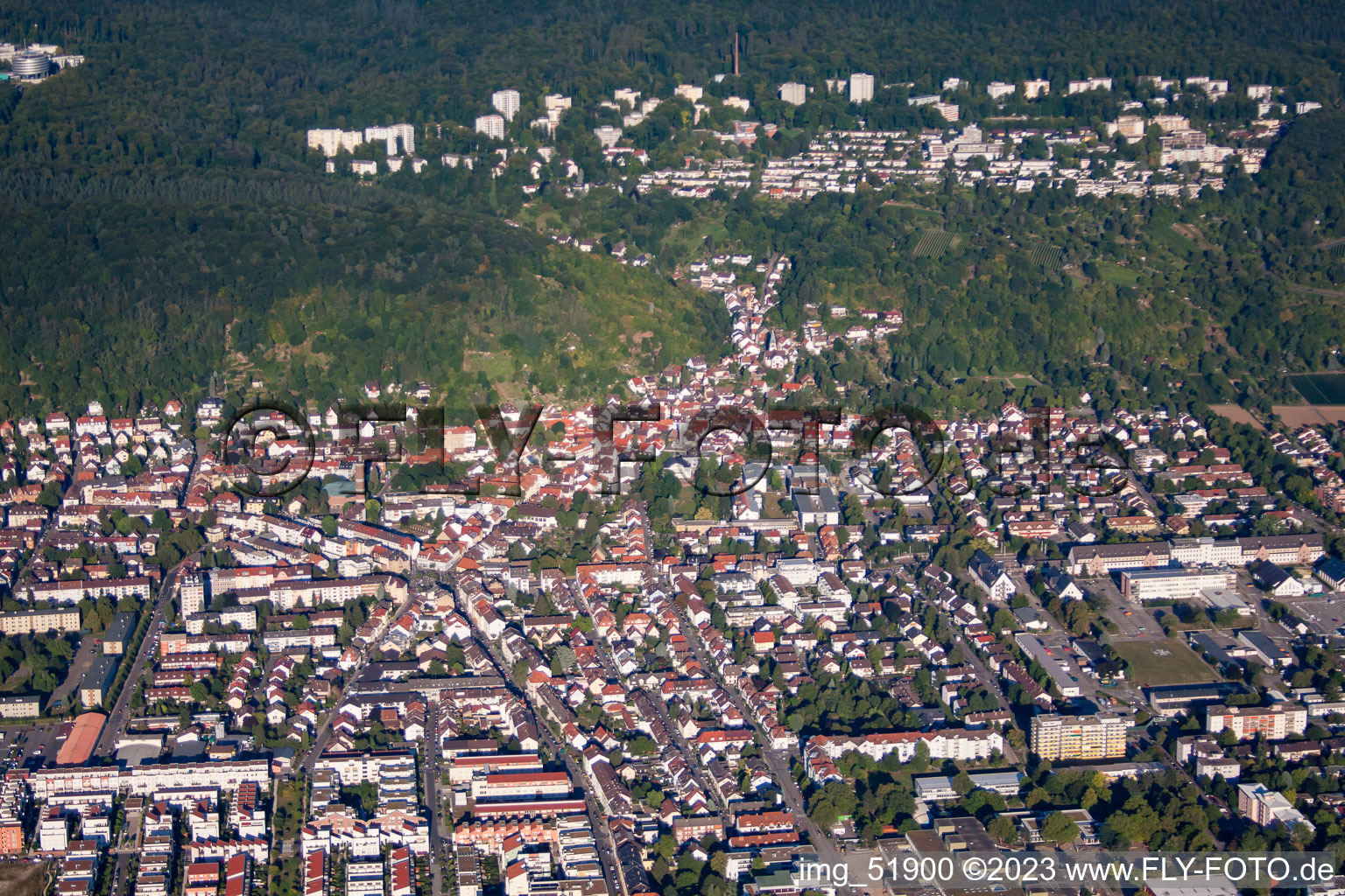 Luftbild von Kühler Grund im Ortsteil Rohrbach in Heidelberg im Bundesland Baden-Württemberg, Deutschland