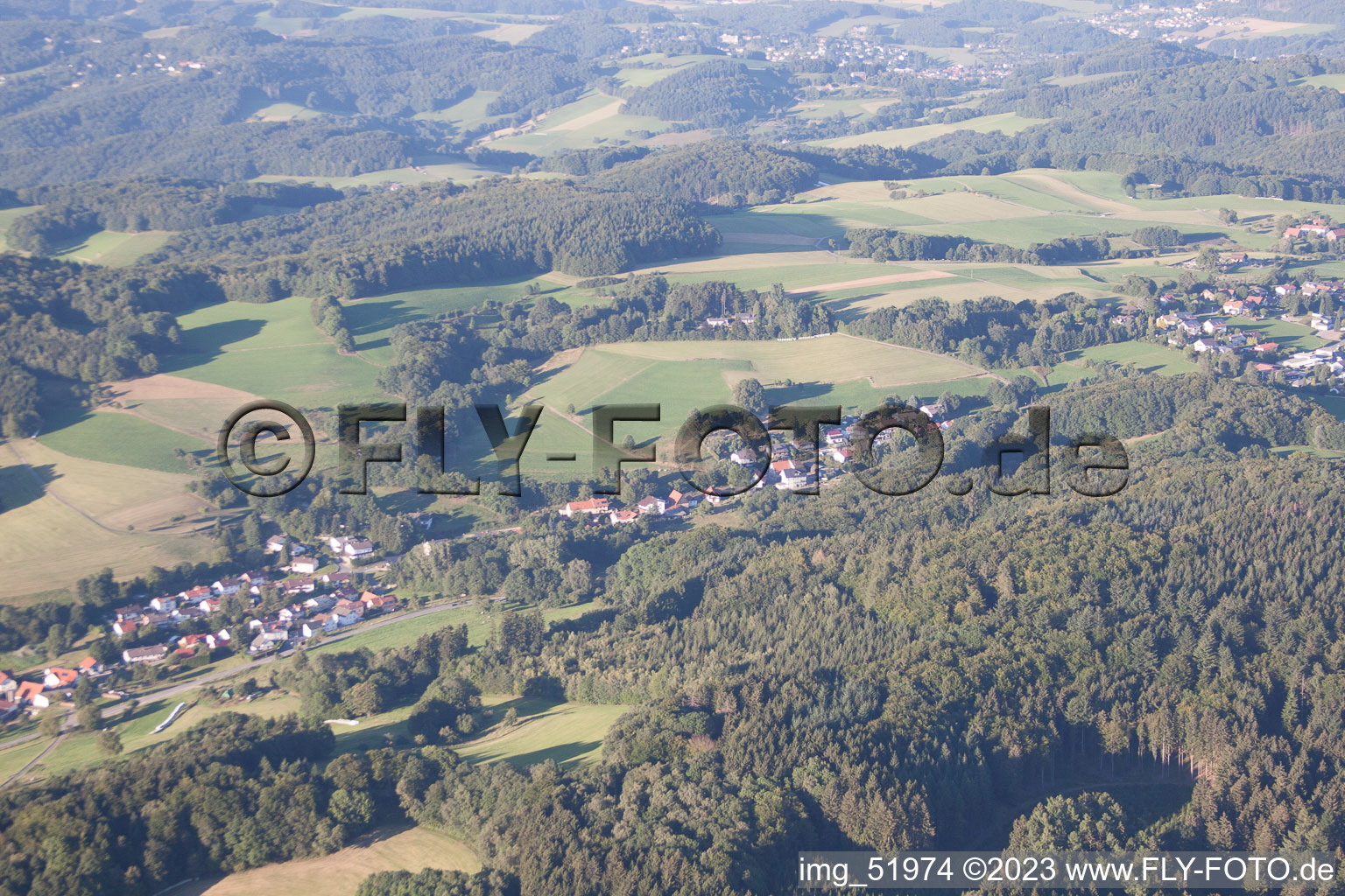 Luftaufnahme von Trösel im Bundesland Hessen, Deutschland