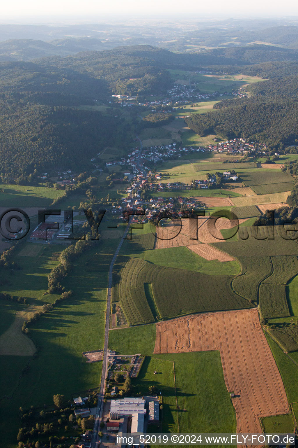 Ortsteil Affolterbach in Wald-Michelbach im Bundesland Hessen, Deutschland aus der Luft betrachtet