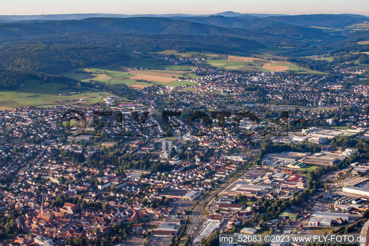 Luftbild von Von Norden in Michelstadt im Bundesland Hessen, Deutschland