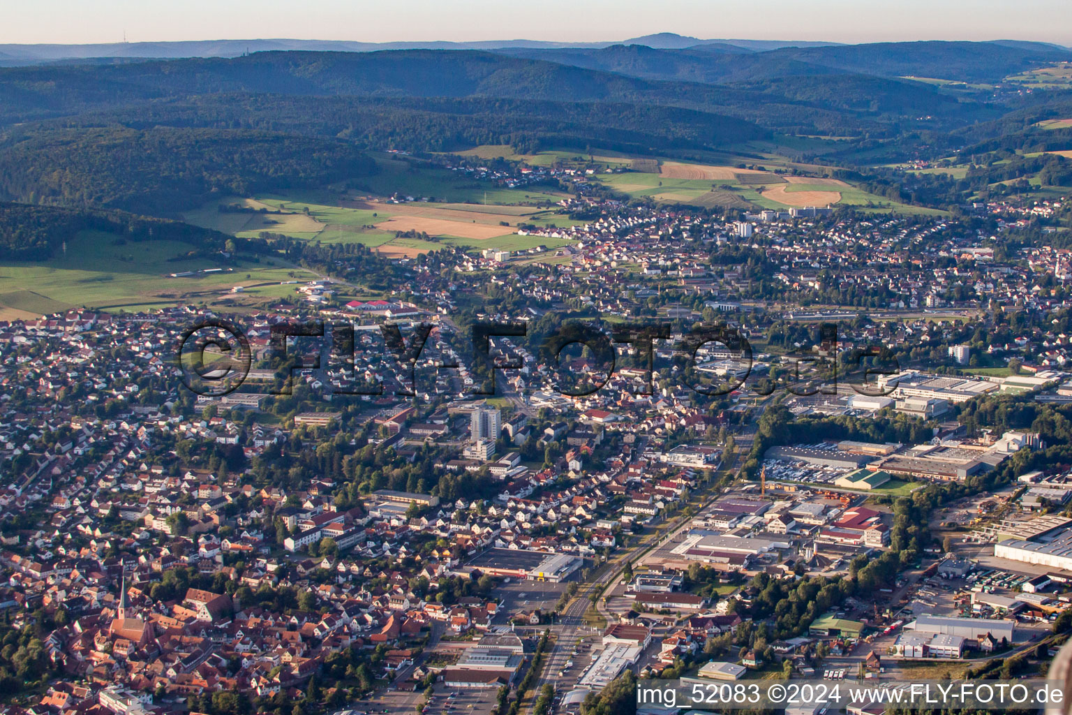 Luftbild von Michelstadt von Norden im Bundesland Hessen, Deutschland