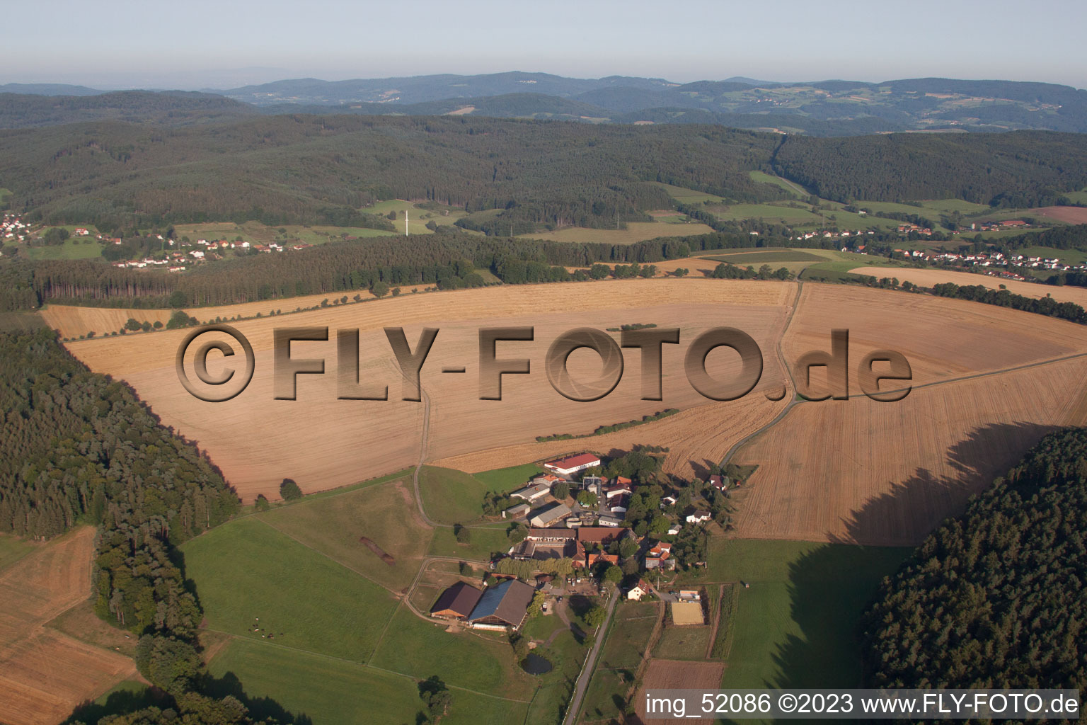 Luftbild von Unter-Mossau, Roßbacher Hof im Bundesland Hessen, Deutschland