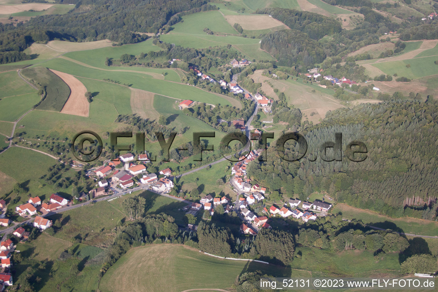 Luftbild von Löhrbach im Bundesland Hessen, Deutschland