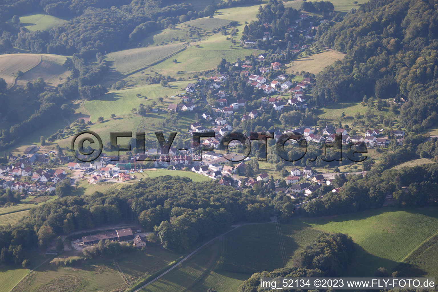 Luftbild von Gorxheimertal, Unterflockenbach im Bundesland Hessen, Deutschland