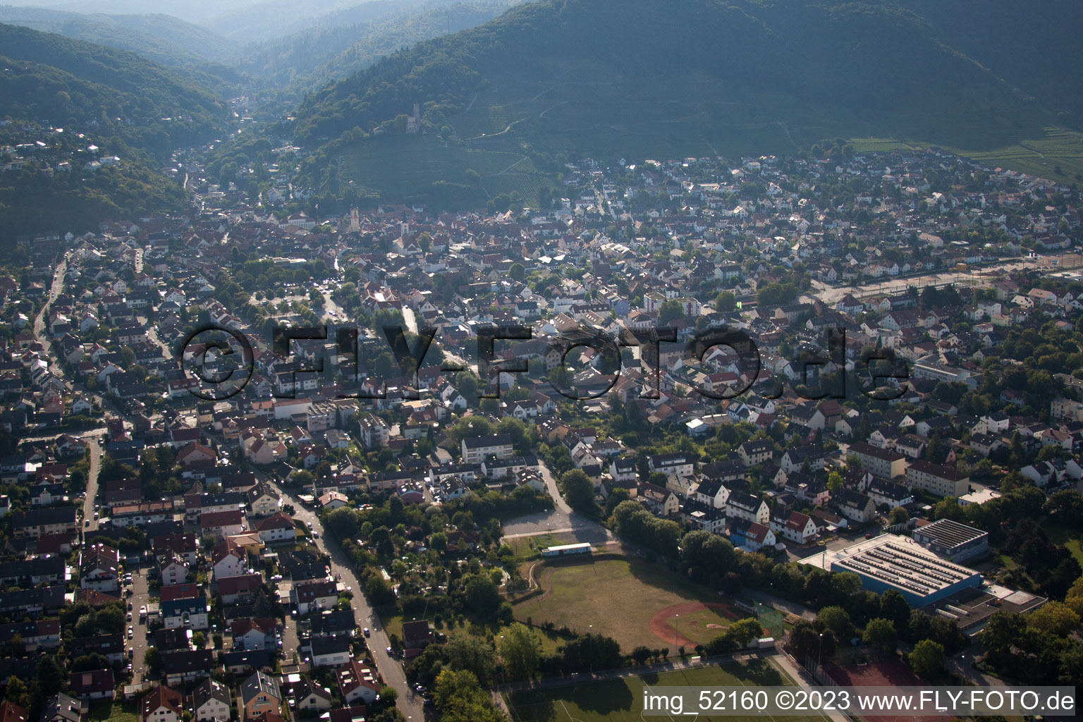 Luftaufnahme von Schriesheim im Bundesland Baden-Württemberg, Deutschland
