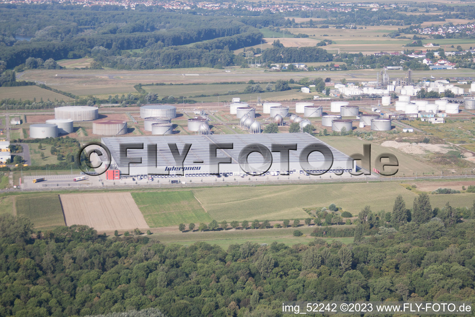 Speyer Industriegebiet Süd im Bundesland Rheinland-Pfalz, Deutschland aus der Drohnenperspektive