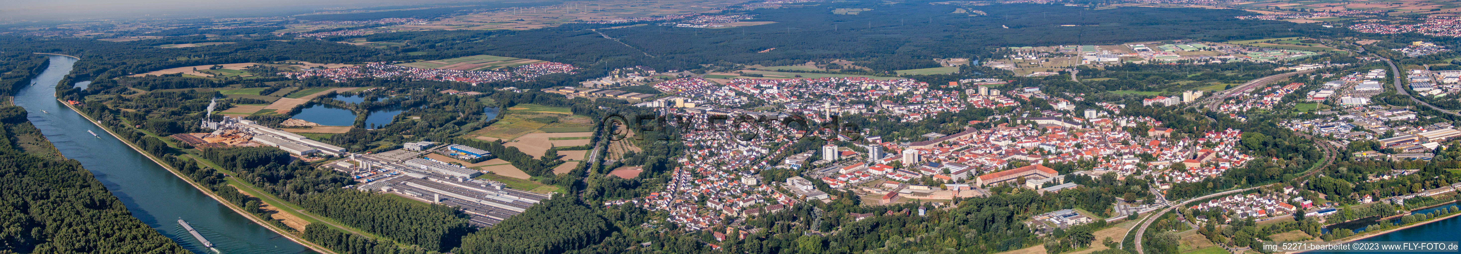 Panorama in Germersheim im Bundesland Rheinland-Pfalz, Deutschland