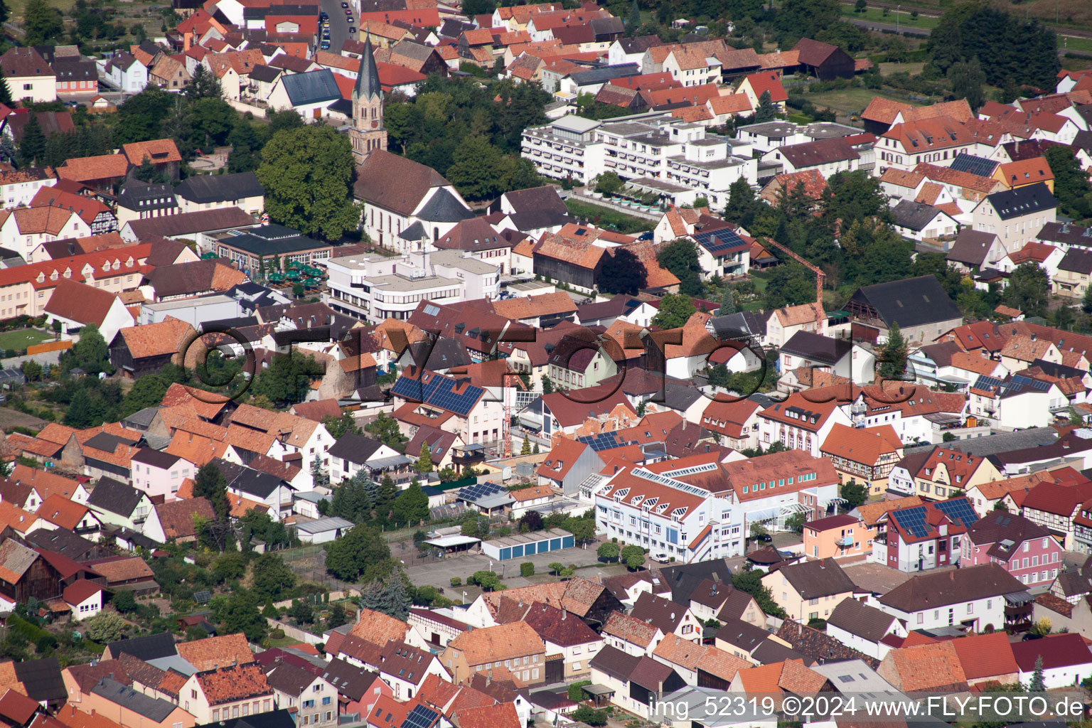 Rülzheim im Bundesland Rheinland-Pfalz, Deutschland von der Drohne aus gesehen