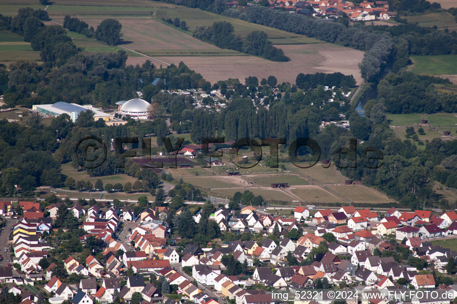 Luftaufnahme von Rülzheim im Bundesland Rheinland-Pfalz, Deutschland