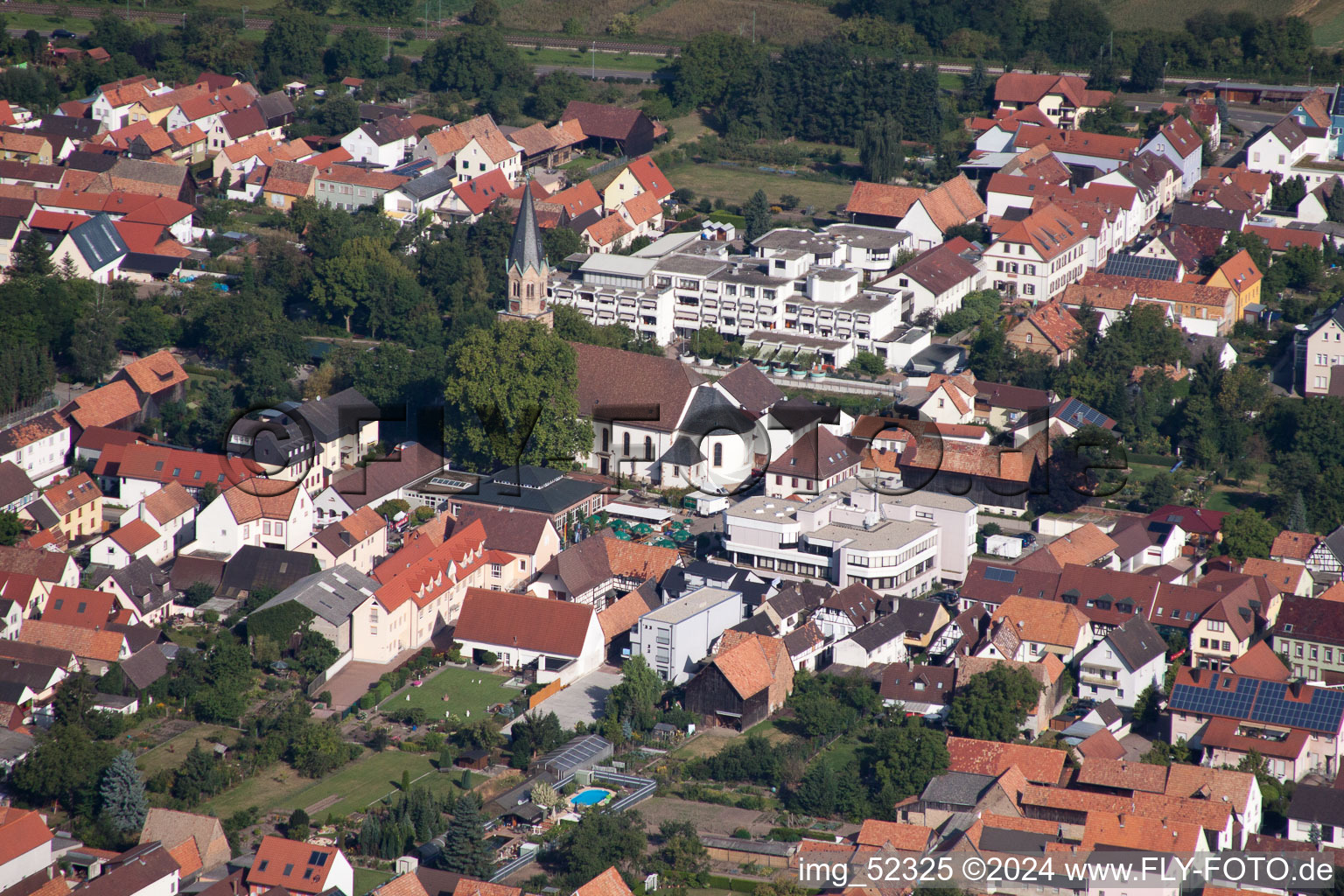 Rülzheim im Bundesland Rheinland-Pfalz, Deutschland von oben gesehen