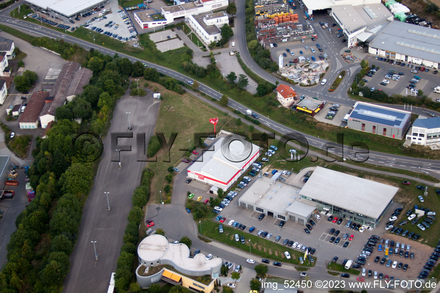 Luftaufnahme von Calw-Stammheim, Gewerbegebiet im Bundesland Baden-Württemberg, Deutschland