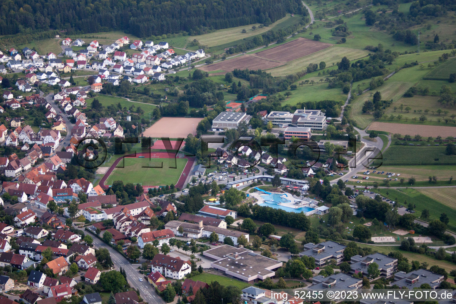 Schrägluftbild von Calw-Stammheim im Bundesland Baden-Württemberg, Deutschland