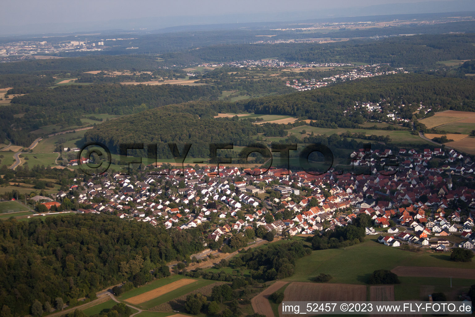 Luftbild von Gechingen im Bundesland Baden-Württemberg, Deutschland