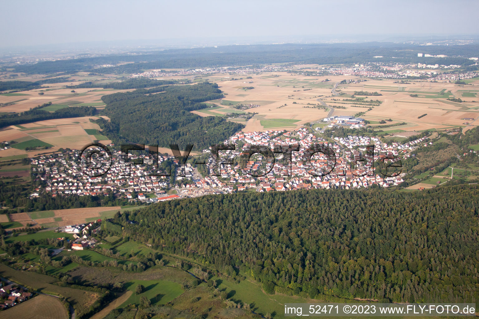 Grafenau im Bundesland Baden-Württemberg, Deutschland vom Flugzeug aus