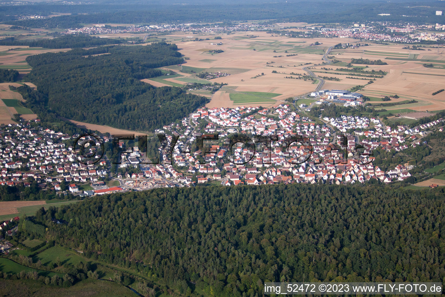 Grafenau im Bundesland Baden-Württemberg, Deutschland aus der Vogelperspektive