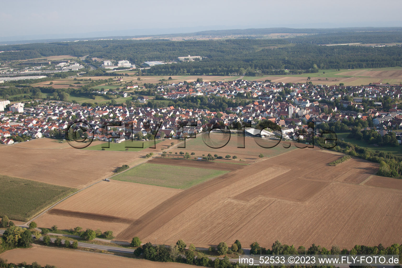 Luftbild von Darmsheim im Bundesland Baden-Württemberg, Deutschland