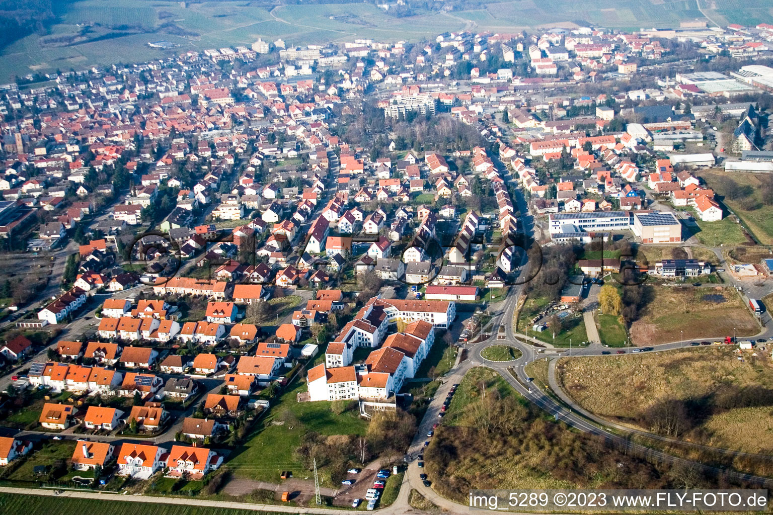 Luftbild von Bad Bergzabern, Steinfelderstr im Bundesland Rheinland-Pfalz, Deutschland