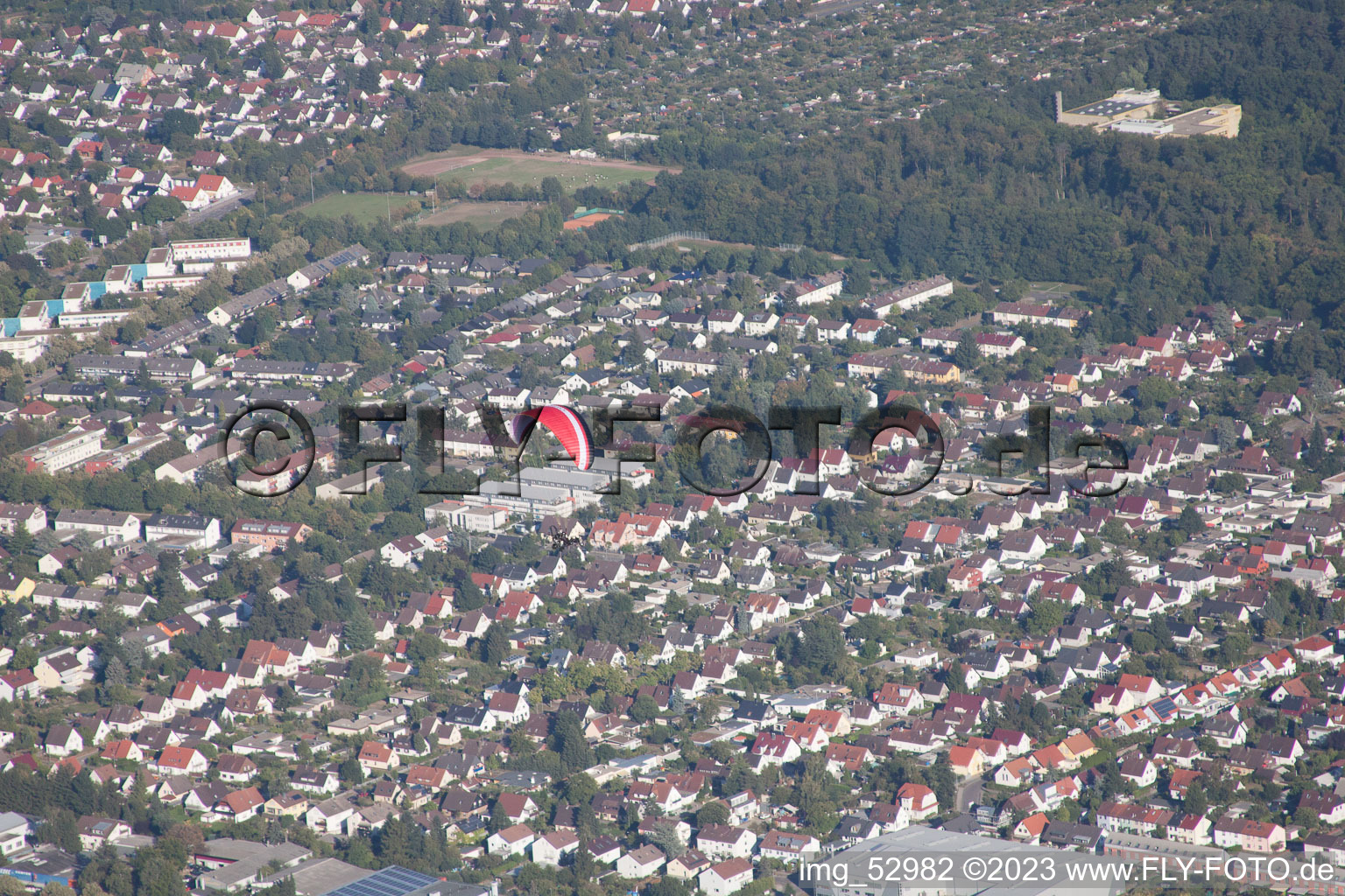 Drohnenbild von Ortsteil Innenstadt-West in Karlsruhe im Bundesland Baden-Württemberg, Deutschland