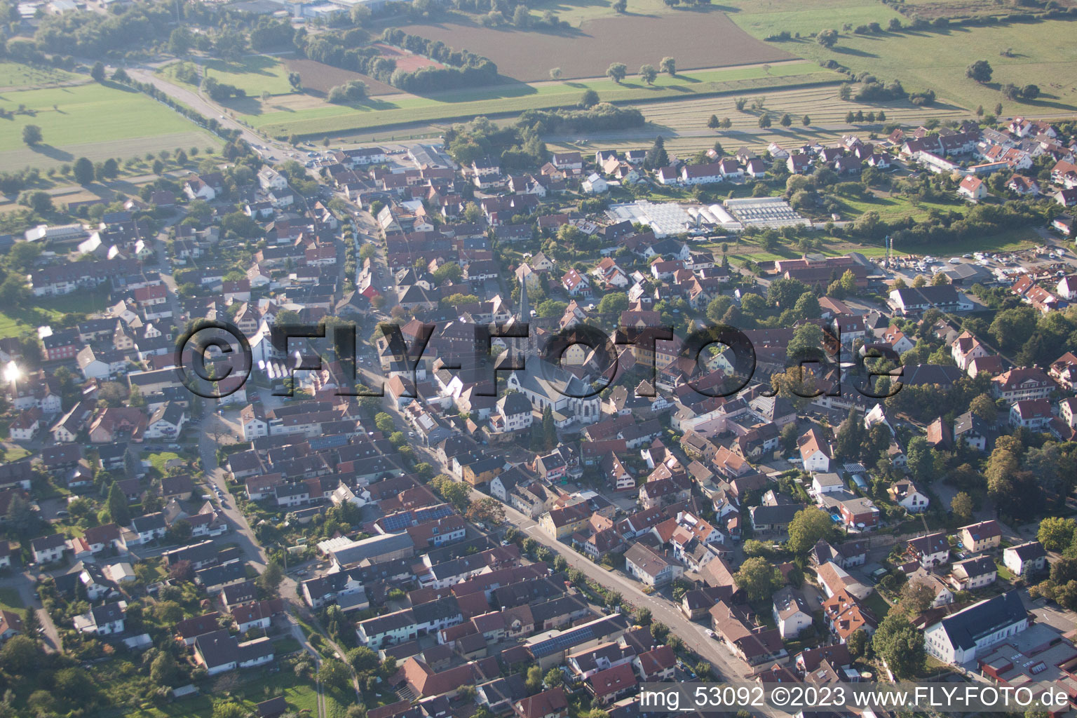 Steinbach im Bundesland Baden-Württemberg, Deutschland von der Drohne aus gesehen