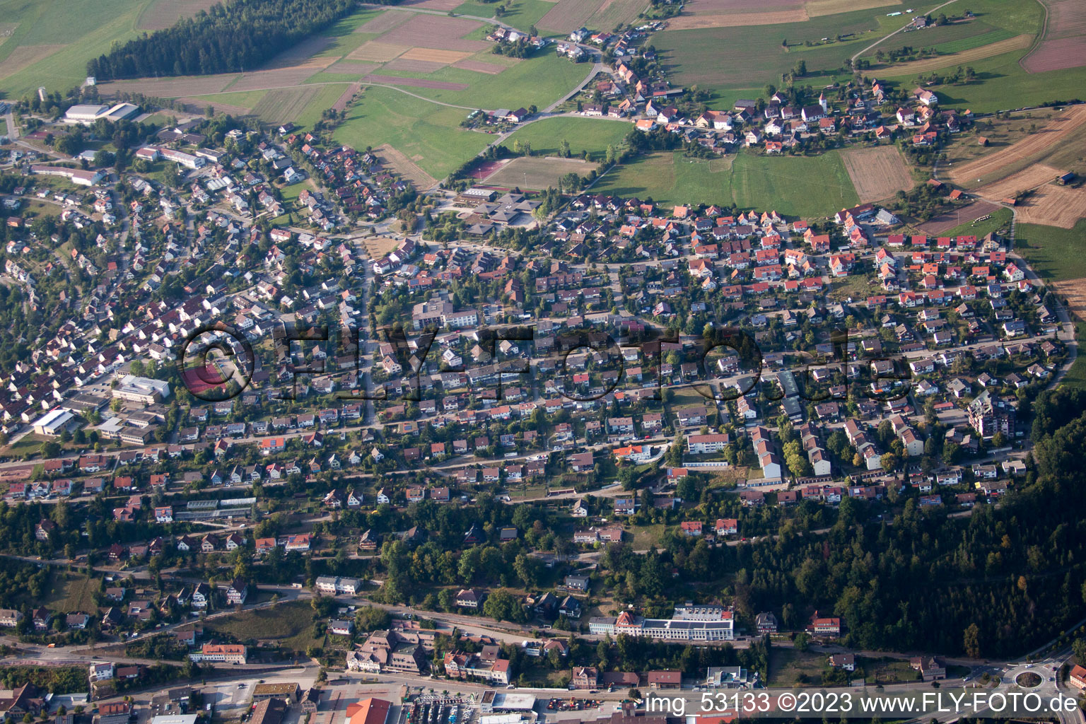 Luftbild von Altensteig im Bundesland Baden-Württemberg, Deutschland