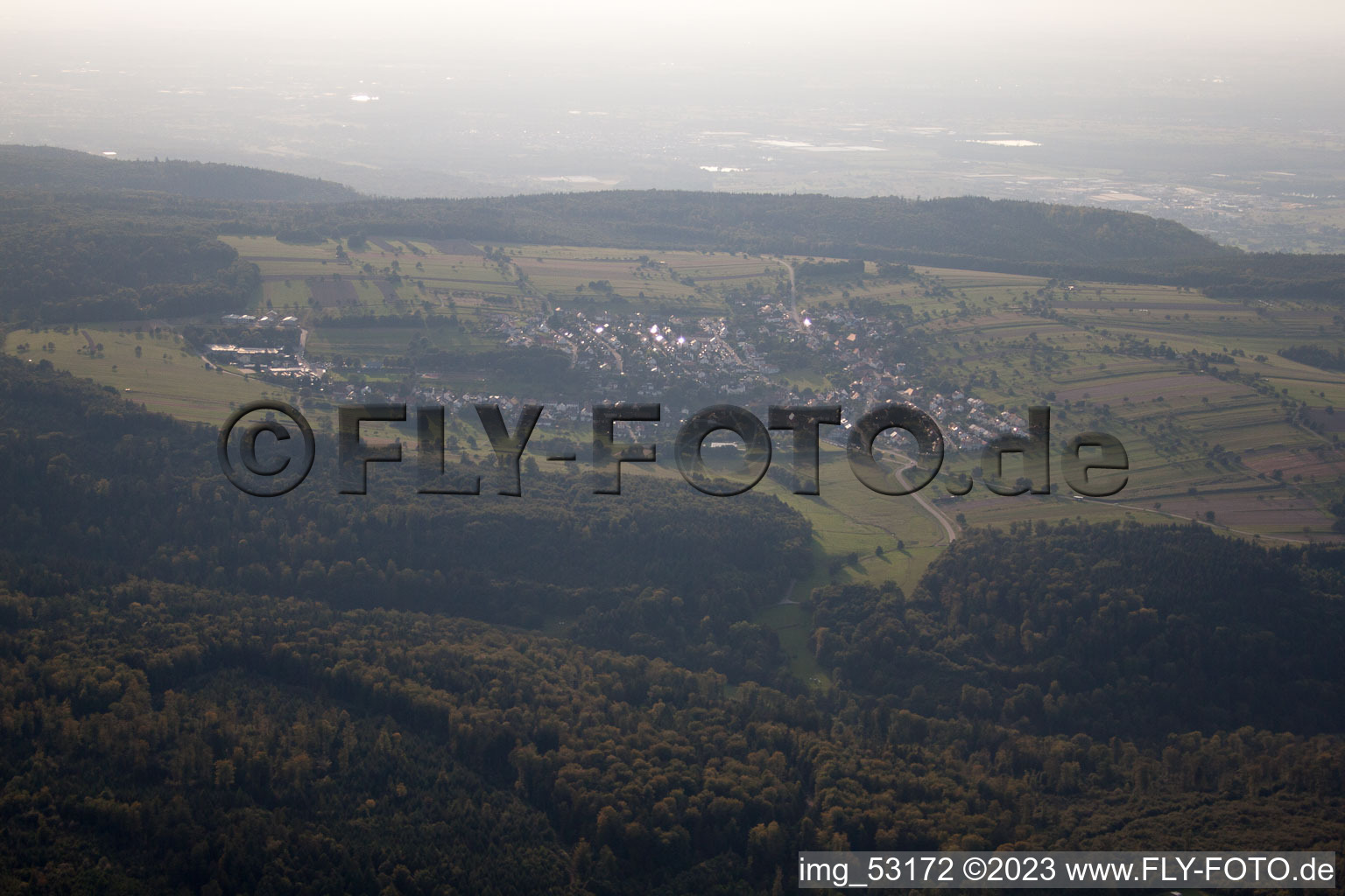 Marxzell im Bundesland Baden-Württemberg, Deutschland aus der Luft