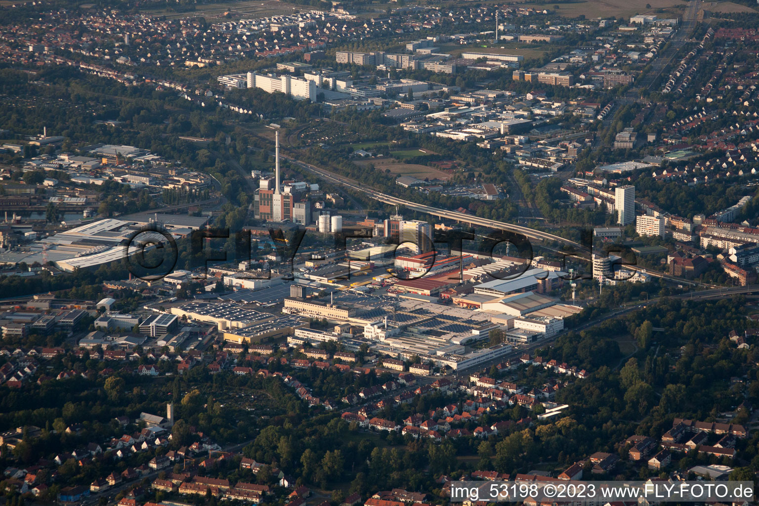 Drohnenbild von Karlsruhe Rheinhafen im Bundesland Baden-Württemberg, Deutschland