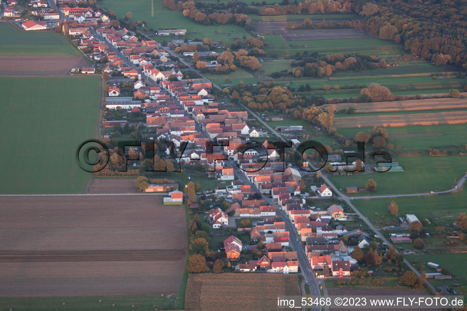 Kandel, Saarstr im Bundesland Rheinland-Pfalz, Deutschland aus der Luft betrachtet