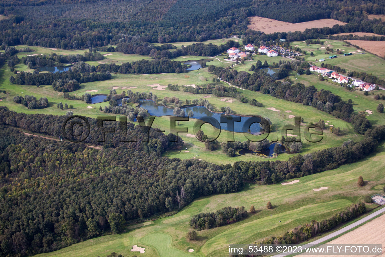 Soufflenheim, Golfclub Baden-Baden Soufflenheim im Bundesland Bas-Rhin, Frankreich aus der Luft