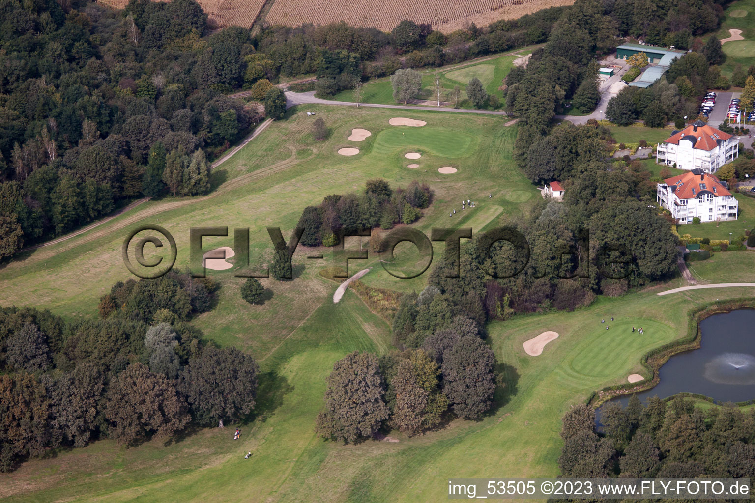Soufflenheim, Golfclub Baden-Baden Soufflenheim im Bundesland Bas-Rhin, Frankreich von oben