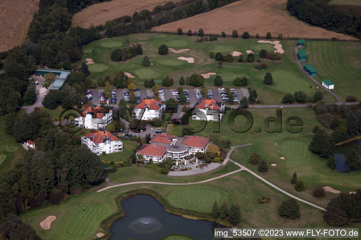 Soufflenheim, Golfclub Baden-Baden Soufflenheim im Bundesland Bas-Rhin, Frankreich aus der Luft
