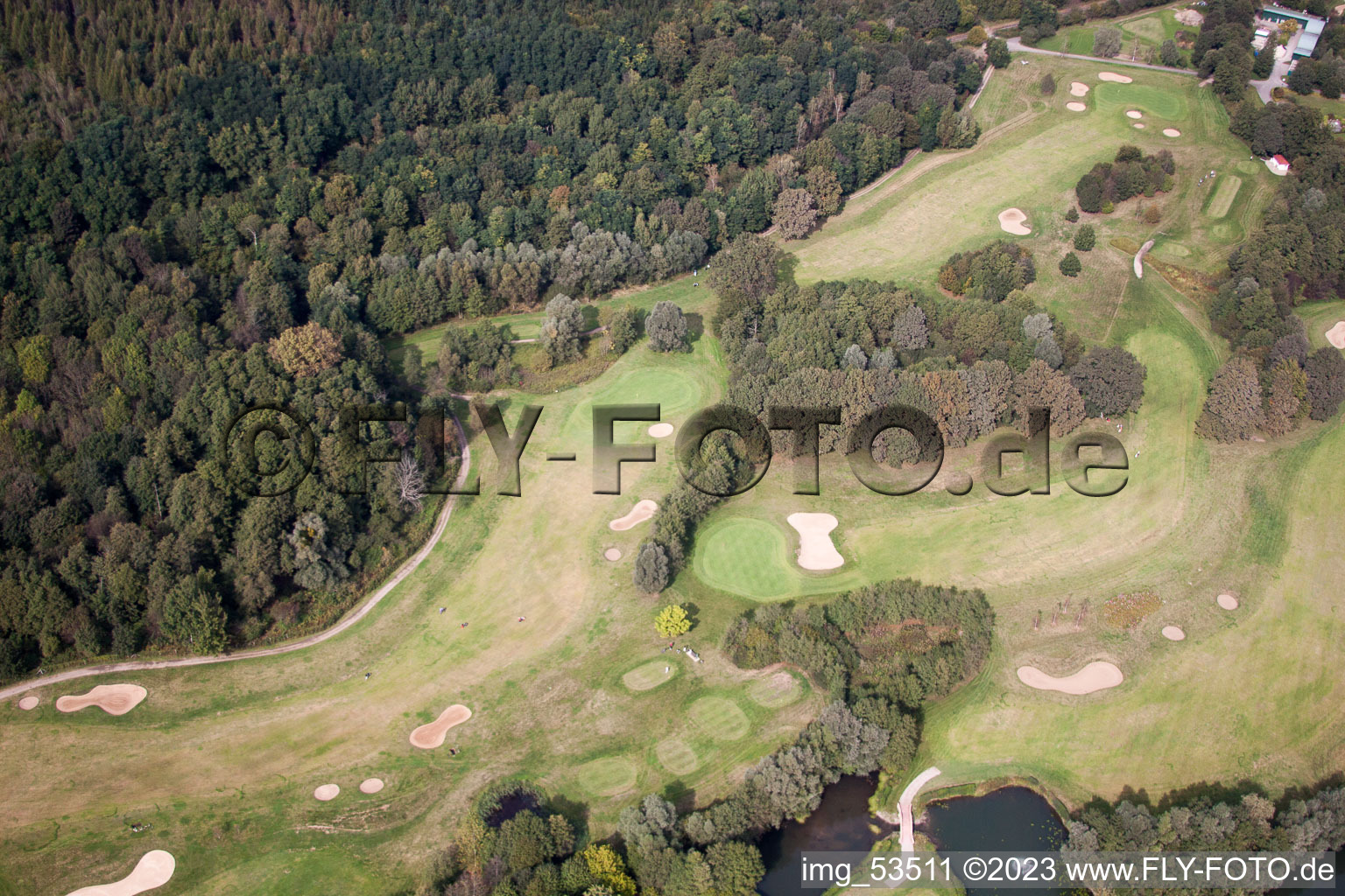Soufflenheim, Golfclub Baden-Baden Soufflenheim im Bundesland Bas-Rhin, Frankreich aus der Vogelperspektive